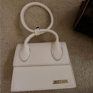 Jacquemus White Mini Top-Handle Ring Bag
